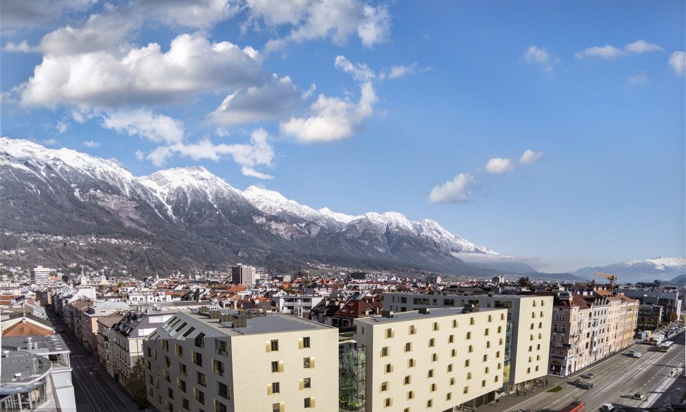 Visualisierung Luftaufnahme Stadt Carré mit Umgebung in Innsbruck-Wilten